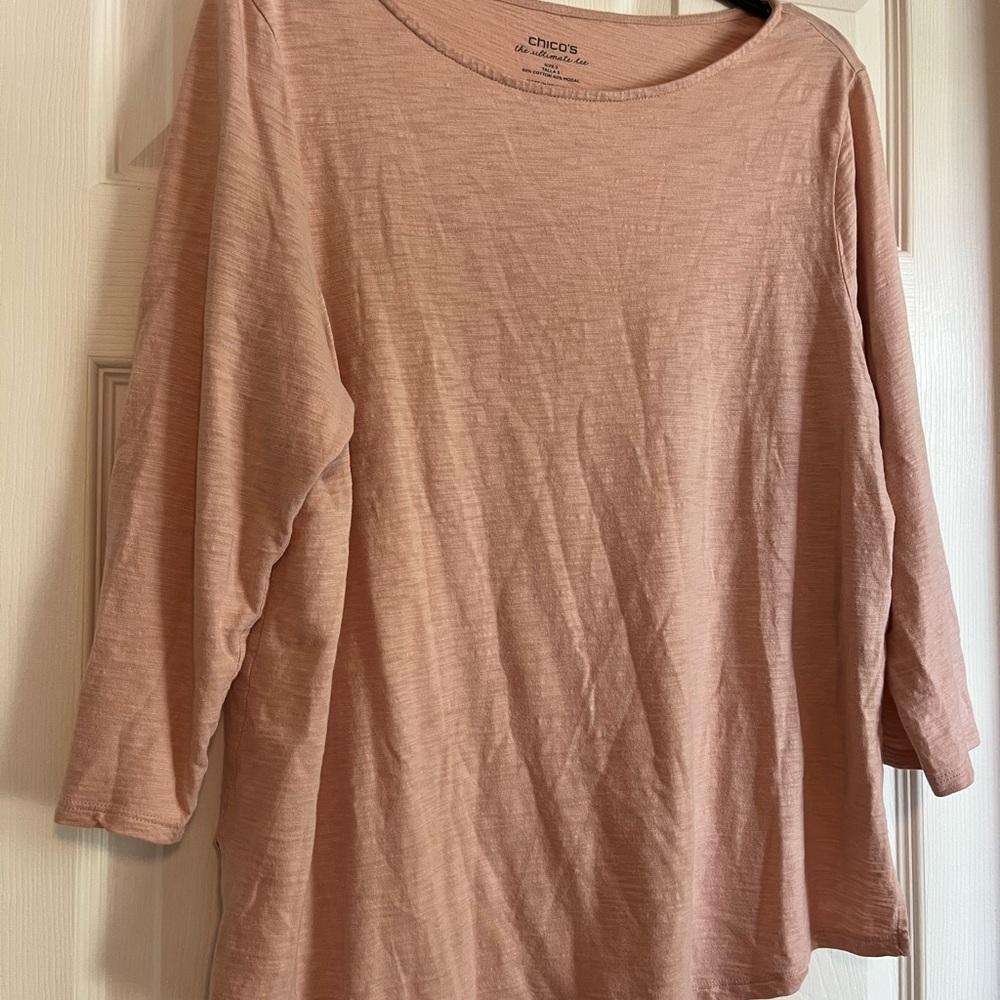 Chico's Women's Blush Long Sleeve Top